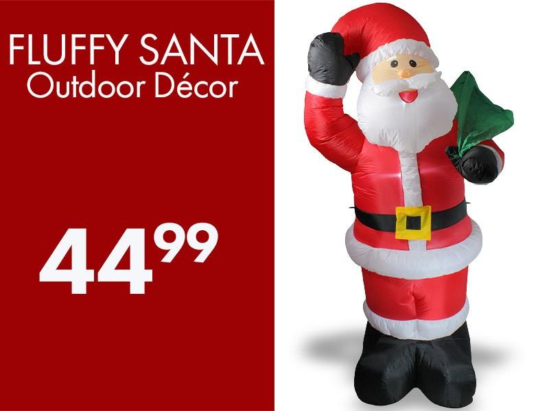 Fluffy Santa Outdoor Décor 