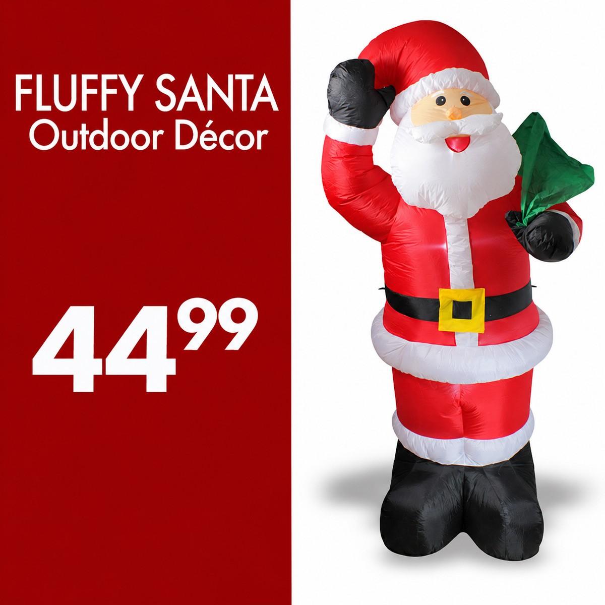 Fluffy Santa Outdoor Décor 