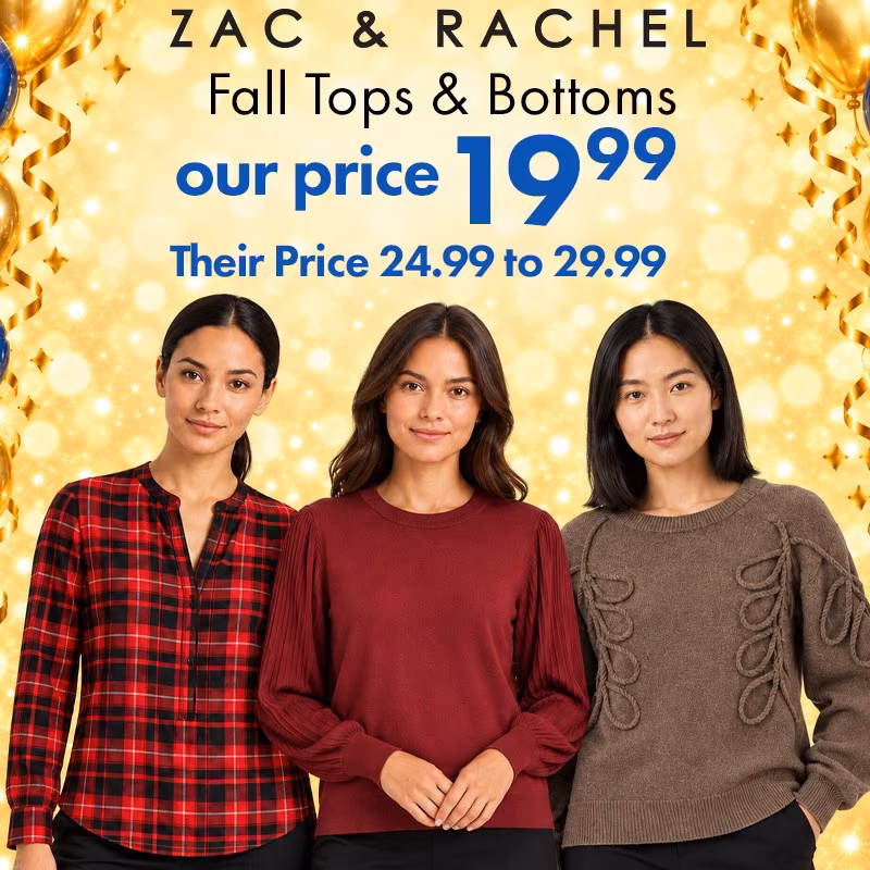 ZAC & RACHEL Fall Tops & Bottoms