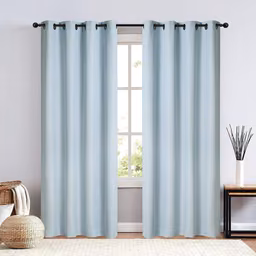 Sunshield Linen Blend 100% Blackout Grommet Curtains