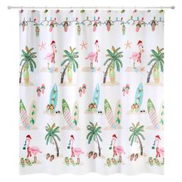 Avanti Flamingo Jingle Shower Curtain