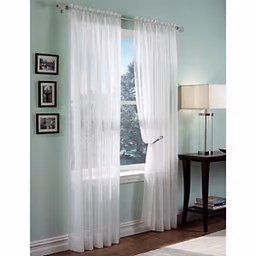 Roma II Voile Sheer Rod Pocket Curtain Panel