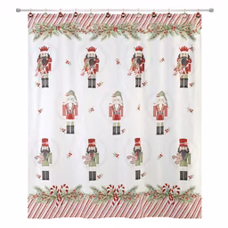 Avanti Peppermint Nutcracker Shower Curtain