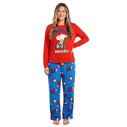 Womens Snoopy™ Long Sleeve "Merry & Bright" Pajama Set