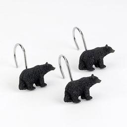 Avanti Black Bear Lodge Shower Curtain Hooks