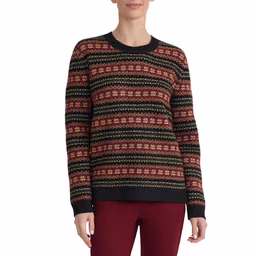 Womens Jones New York Long Sleeve Fair Isle Sweater