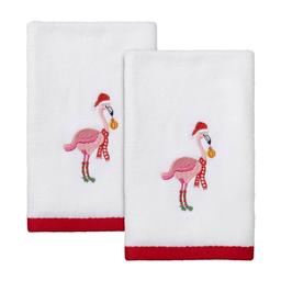 Avanti Flamingo Jingle 2pk. Fingertip Towels