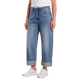 Womens Architect® Cuffed Ankle Barrel Jeans