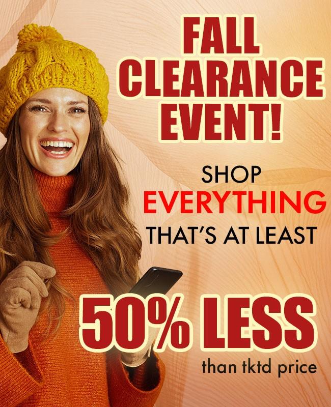 Shop Our Fall Clearance Event